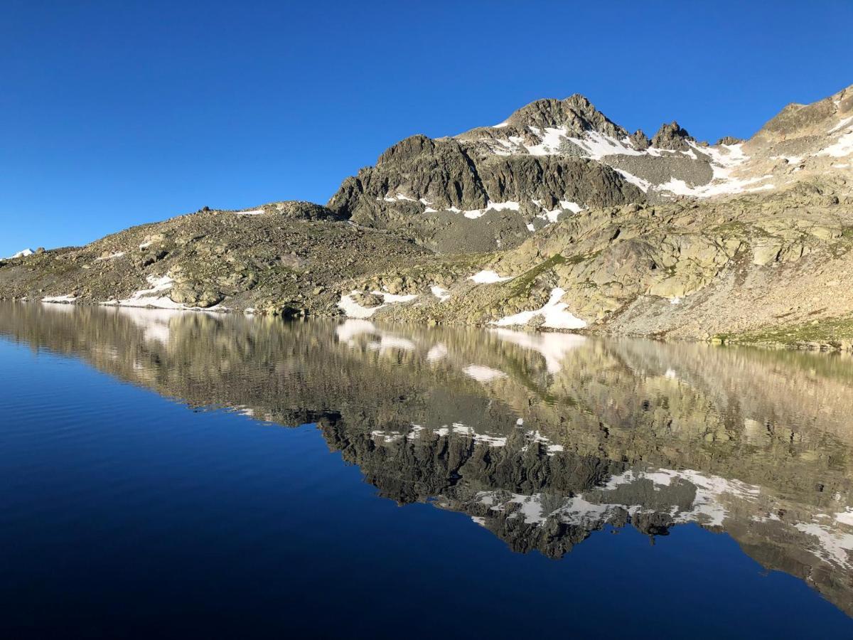 Ferienwohnung Pontresina - Chesa Andrea - Gartensitzplatz Exteriér fotografie